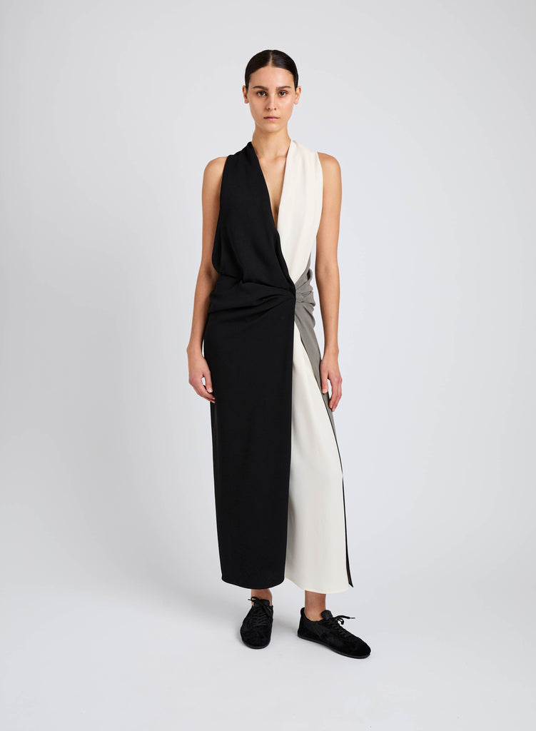 black elsa dress in Matte Double Crepe Blazer Little Black Dress {productVariant.id}}-canada-out-of-stock Rush:No rush Invisible side zip