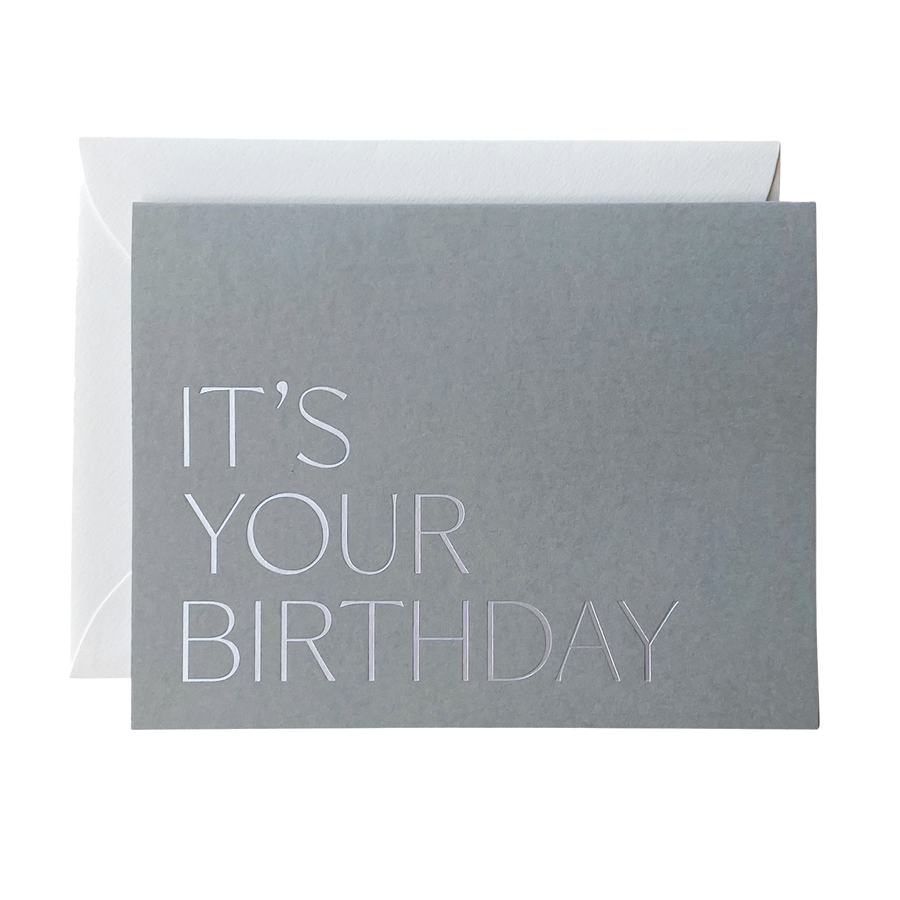 It's Your Birthday No. 21 - Sage Blue Single Card