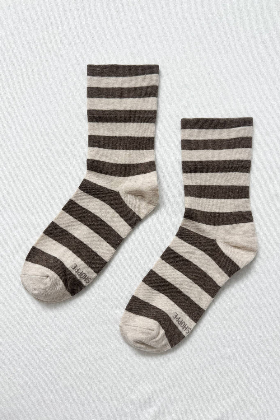 Wally Socks - Wide/Grey Stripe