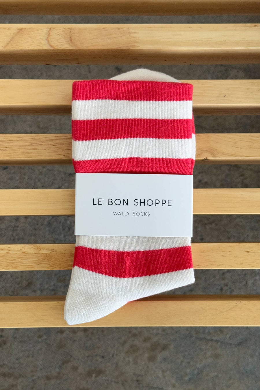 Wally Socks - Wide/Grey Stripe
