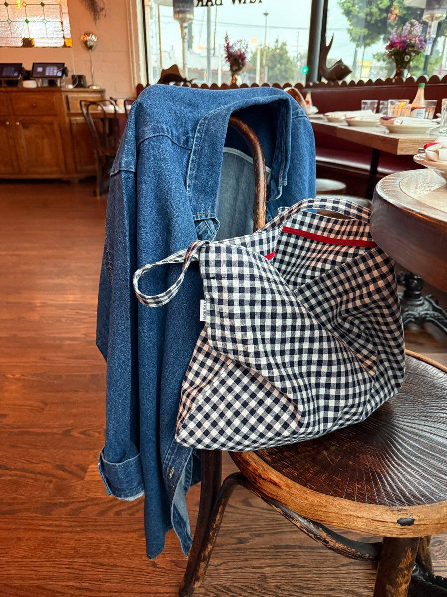Happy Carry Bag - Navy Gingham