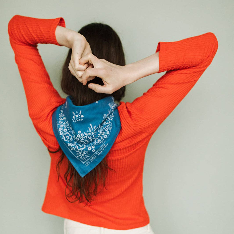 Cotton Field Bandana | Azure Blue