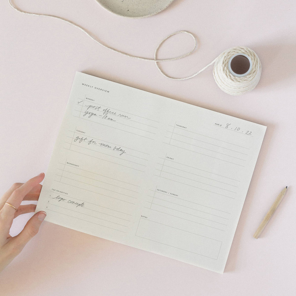 Weekly Overview Notepad – Pavilion