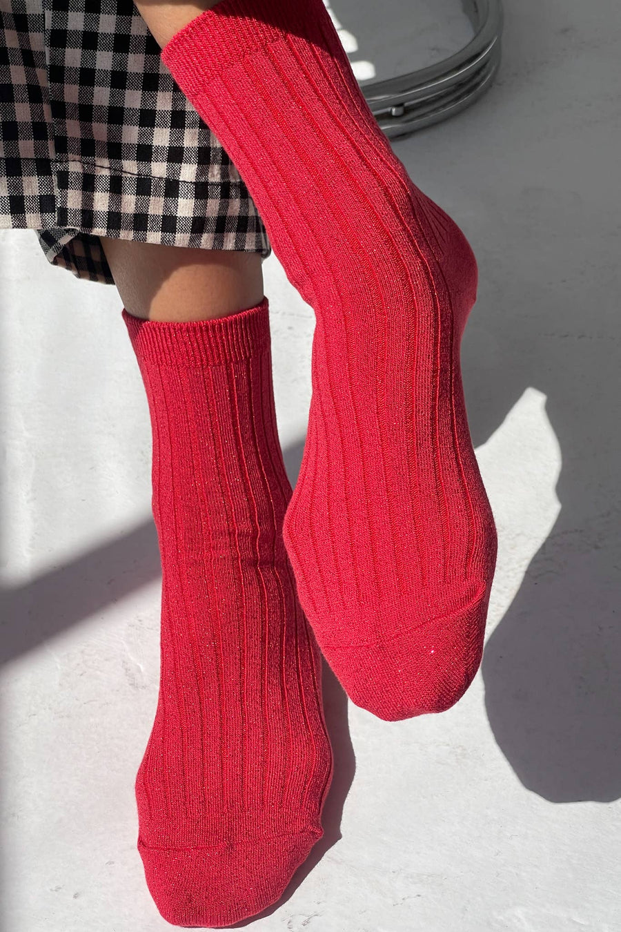Her Socks Modal Lurex - Sparkling Rose