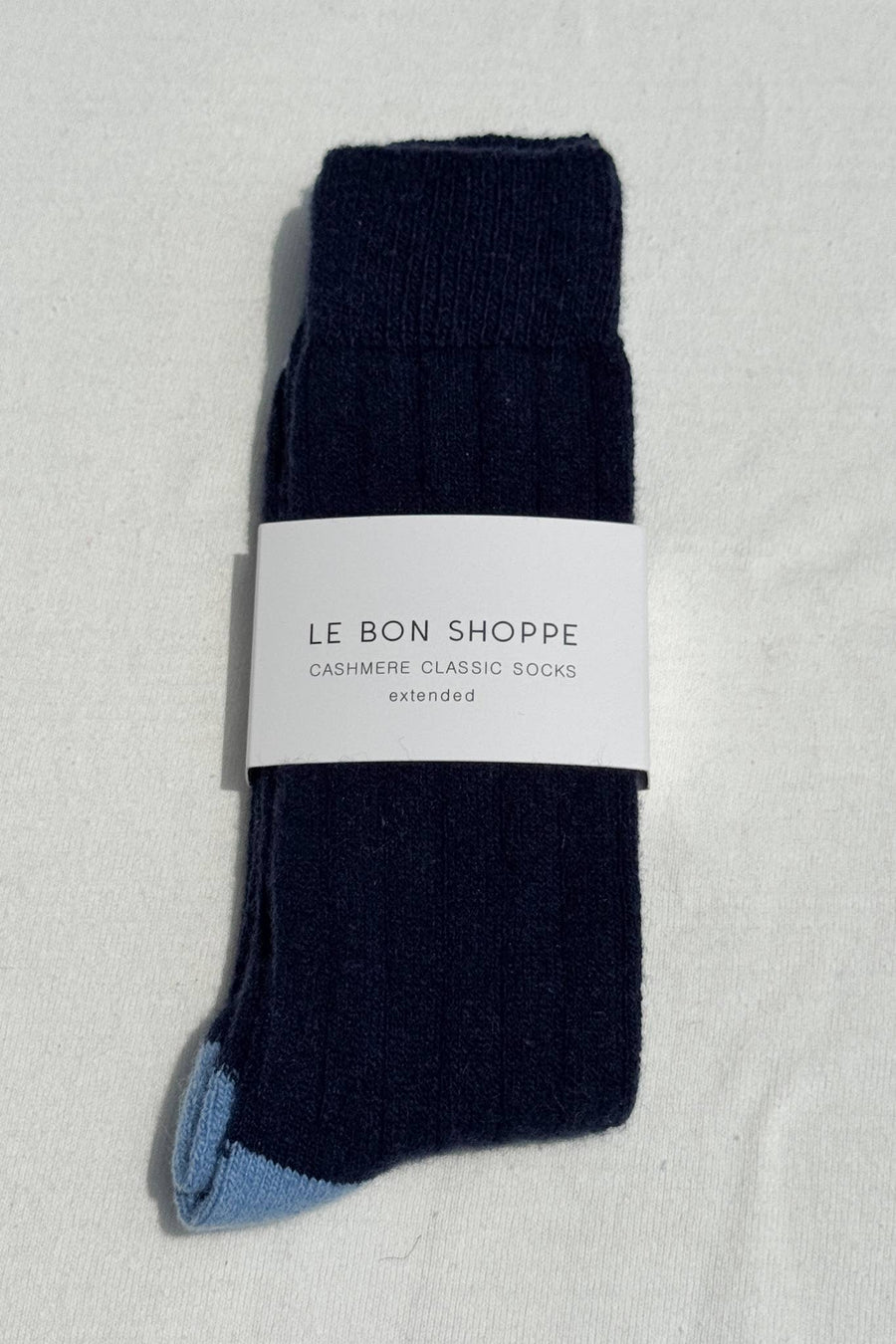 Extended Cashmere Classic Socks - Navy