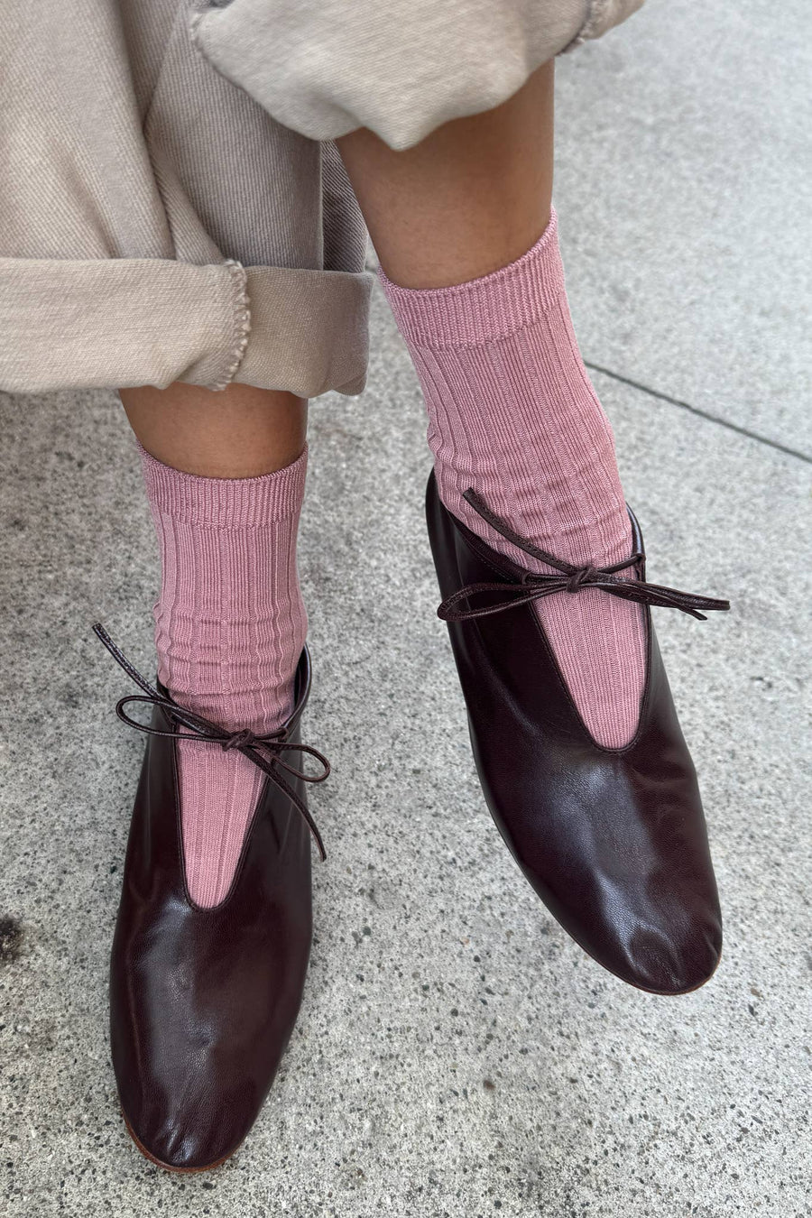 Her Socks - Eggplant