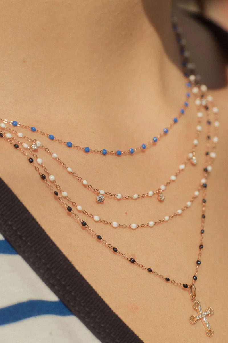 Classic Gigi Necklace - Sky 18k Yellow Gold