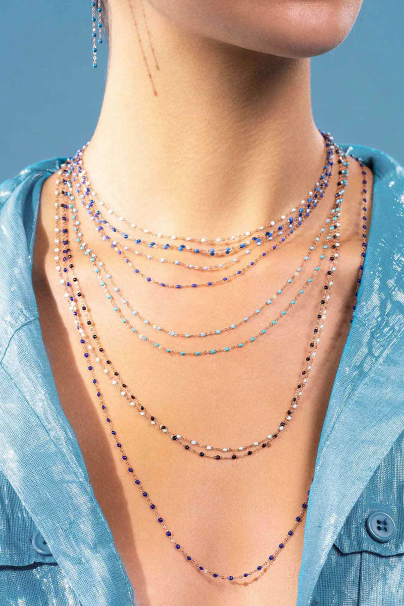 Classic Gigi Necklace - Sky 18k Yellow Gold