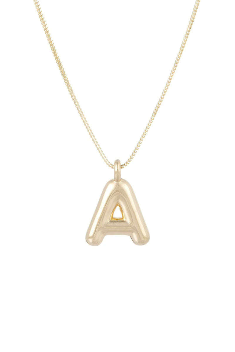 Helium Initial Pendant - 14k Yellow Gold