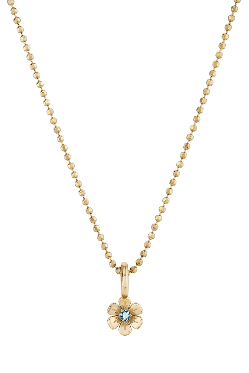 In Bloom Birthstone Charm - 14k Yellow Gold