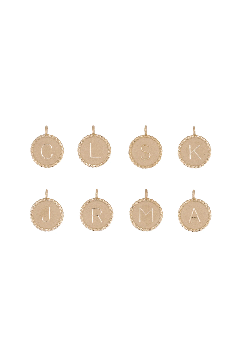 Mini Imperial Disc Charm Only - 14k Yellow Gold