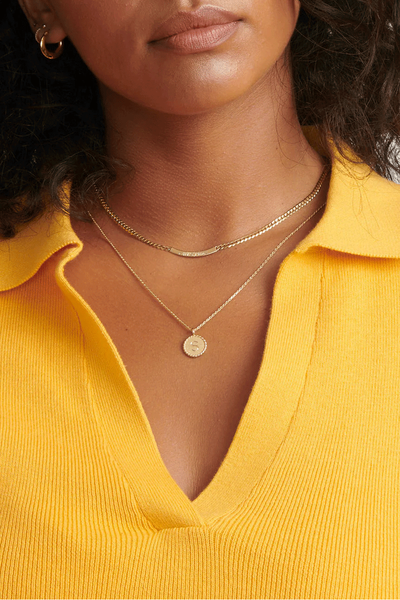 Mini Imperial Disc Charm Only - 14k Yellow Gold