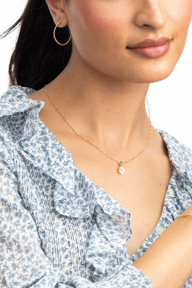 Skinny Twine Hoops - 14k Yellow Gold