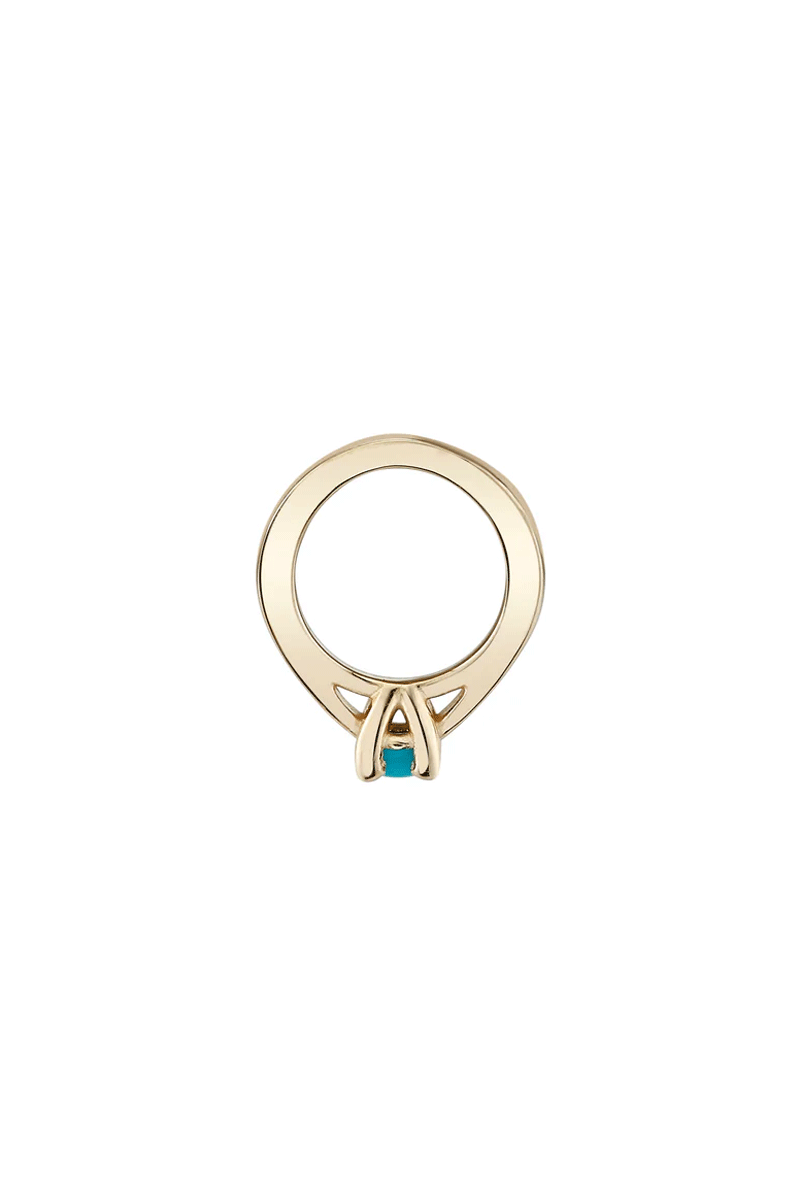 Teensy Birthstone Ring Charm - 14k Yellow Gold