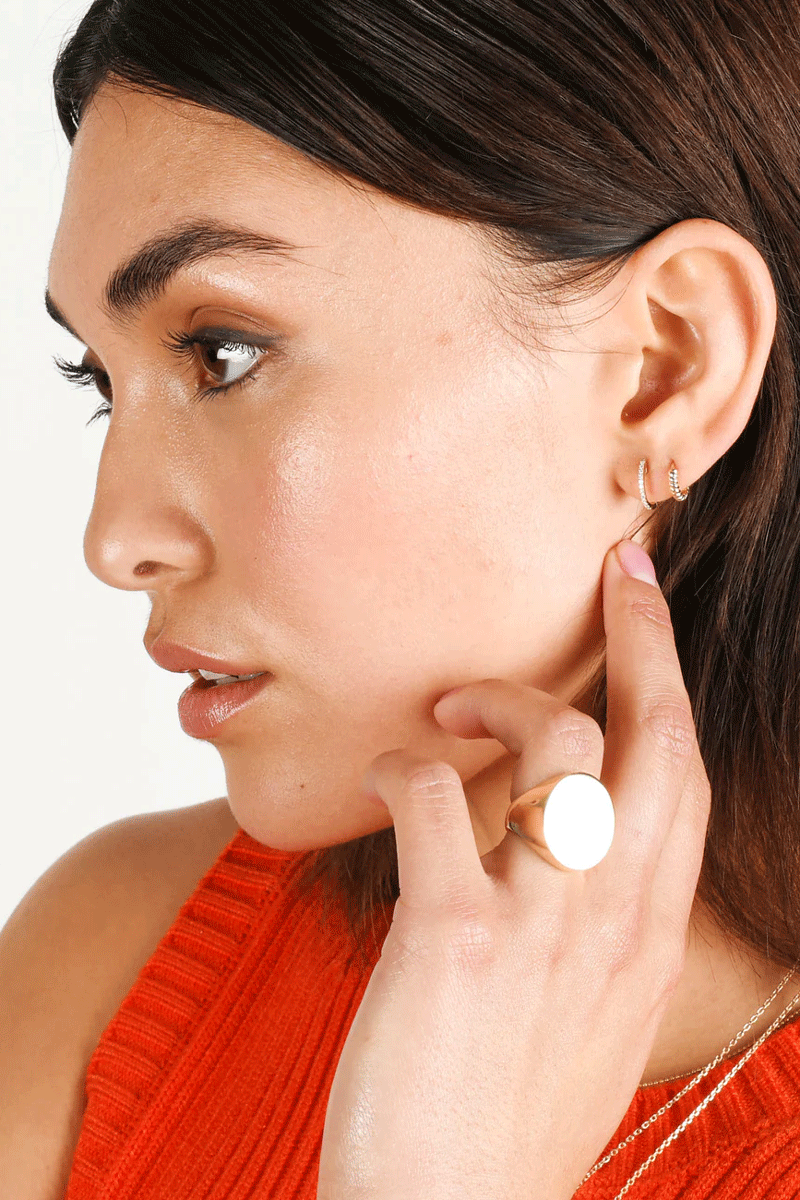 Twisted Petite Hoop - 14k Yellow Gold