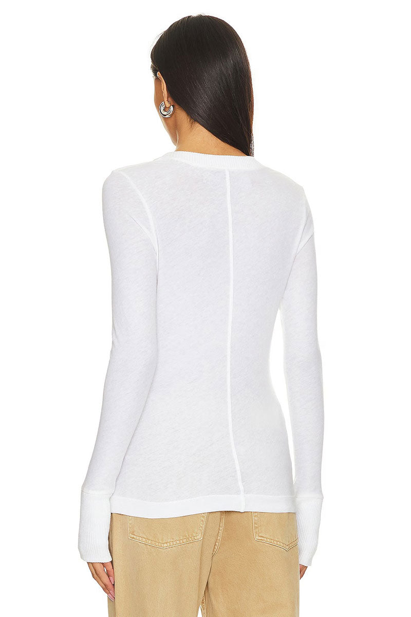 Cashmere Easy Cuffed U - White