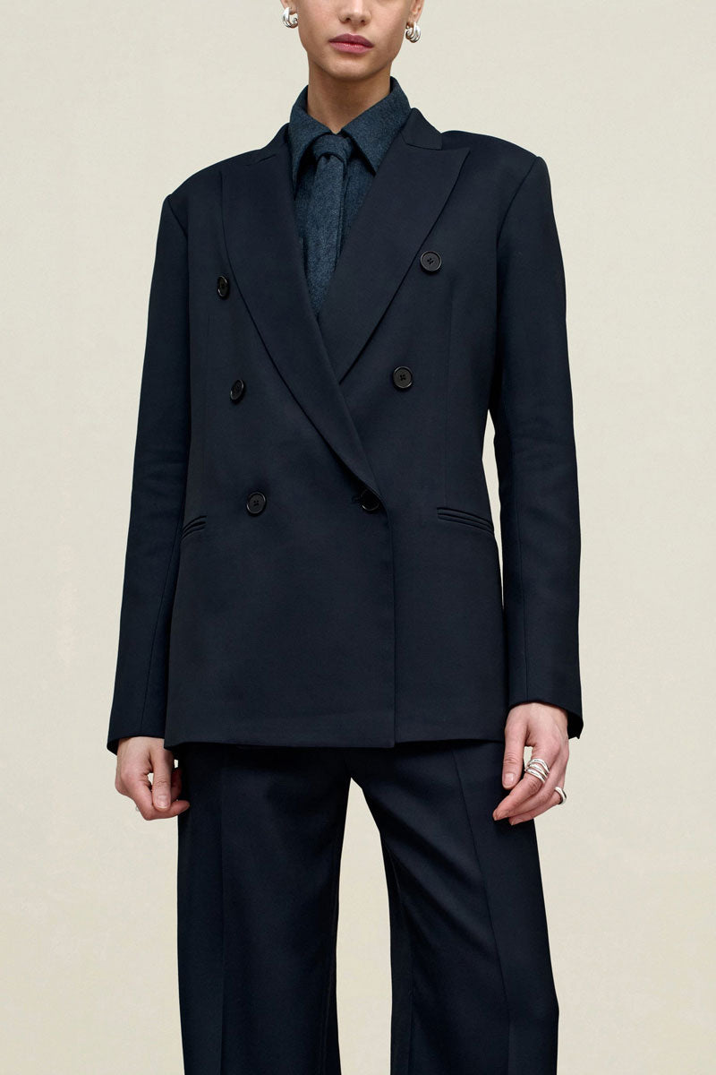 Carmen Double Breasted Blazer - Navy