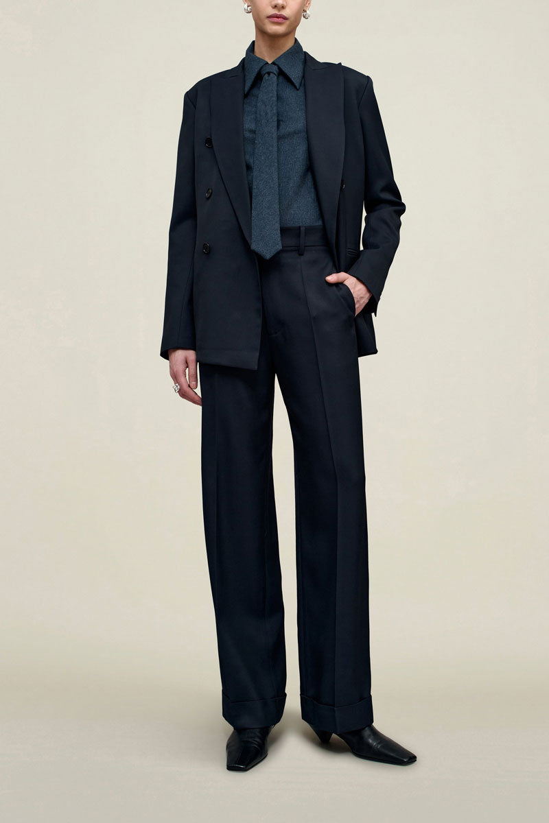 Carmen Double Breasted Blazer - Navy