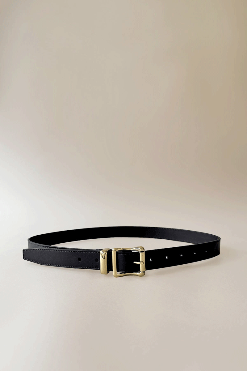 Signature Leather Belt - Black