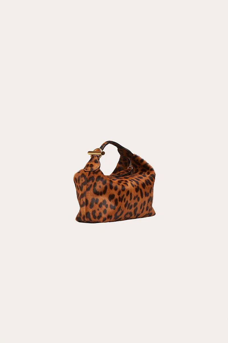 Micro Pillow Pouch - Leopard Calf Hair