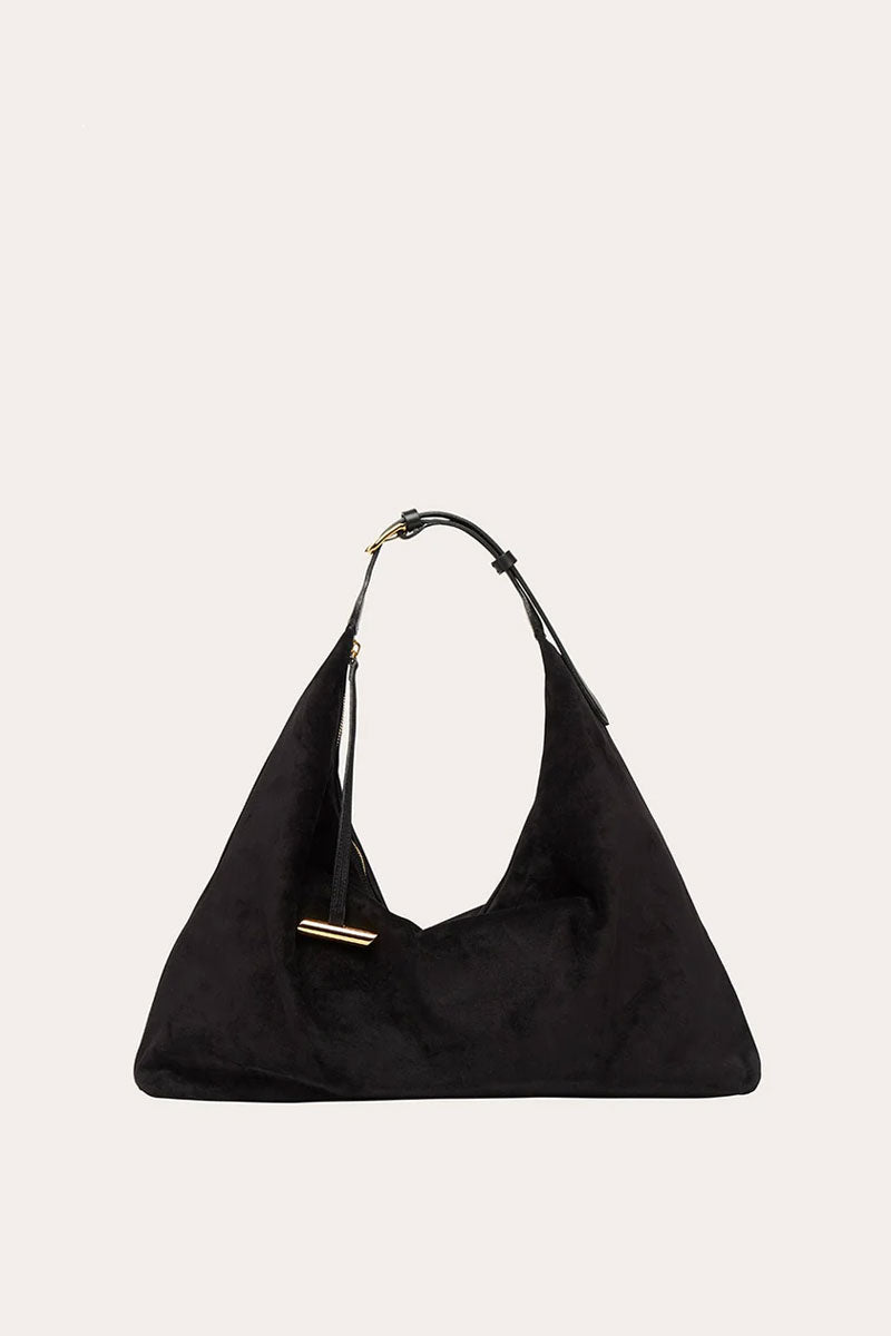 Pillow Hobo - Black Suede