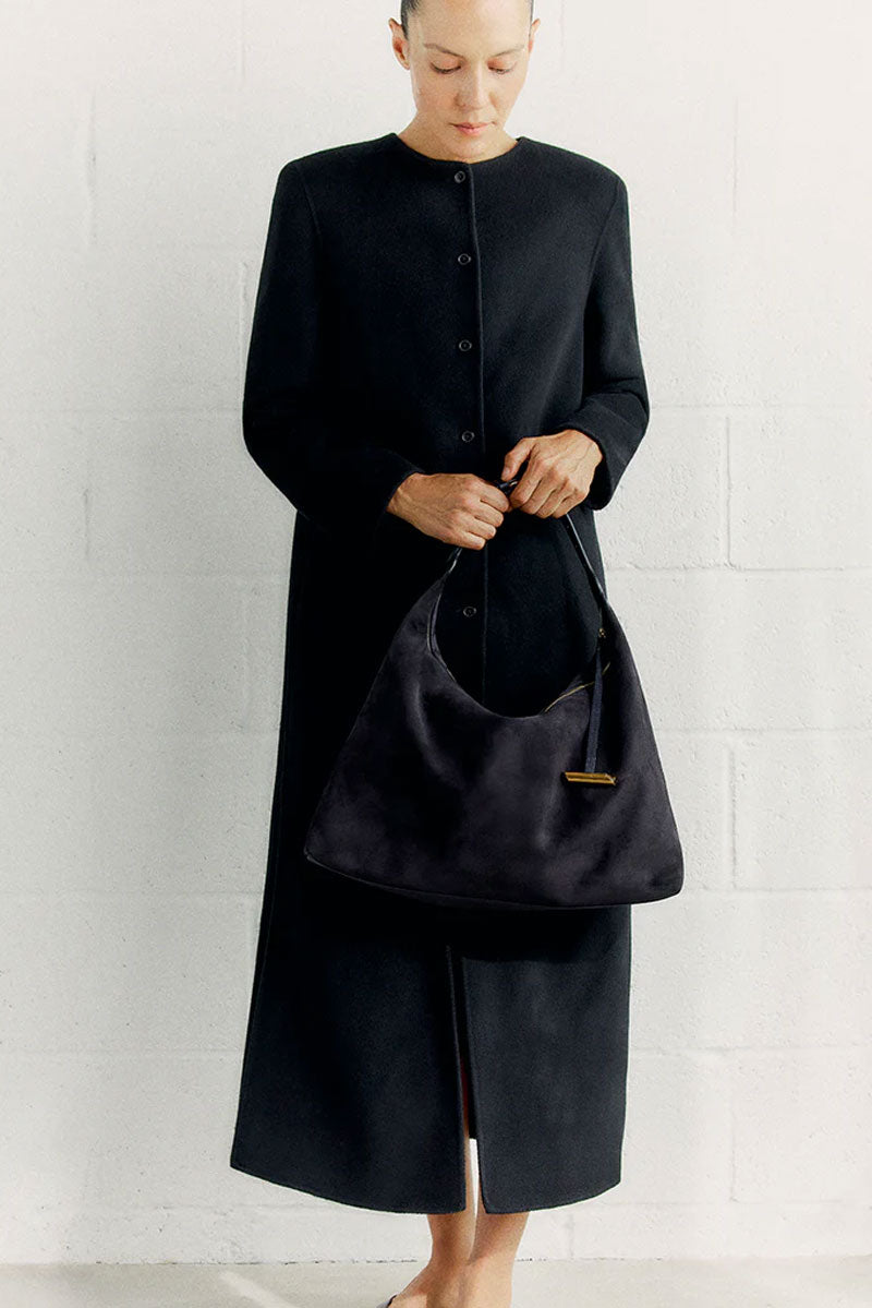 Pillow Hobo - Black Suede