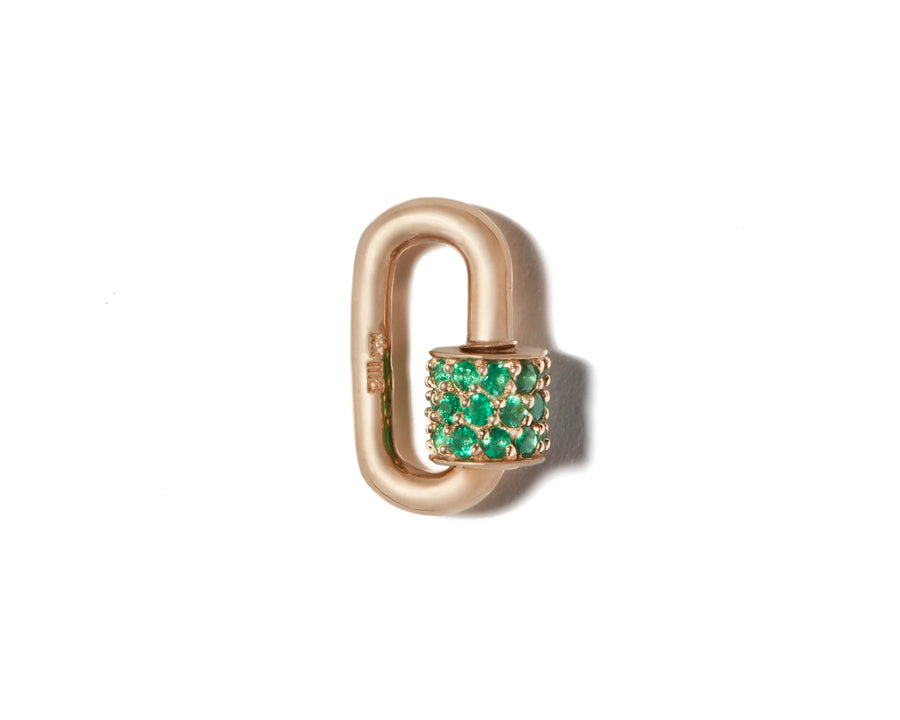 Stoned Chubby Babylock - 14k Yellow Gold & Emeralds