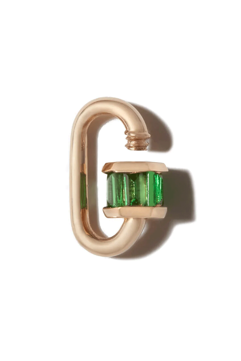 Total Baguette Babylock - Tsavorite & 14k Yellow Gold