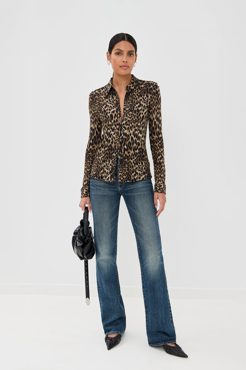 Celestine Blouse - Vintage Leopard