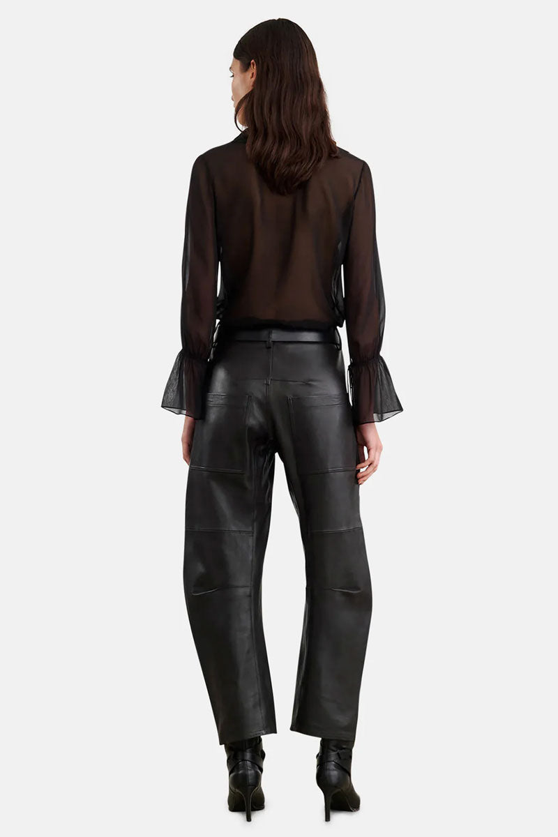 Shon Leather Pant - Black