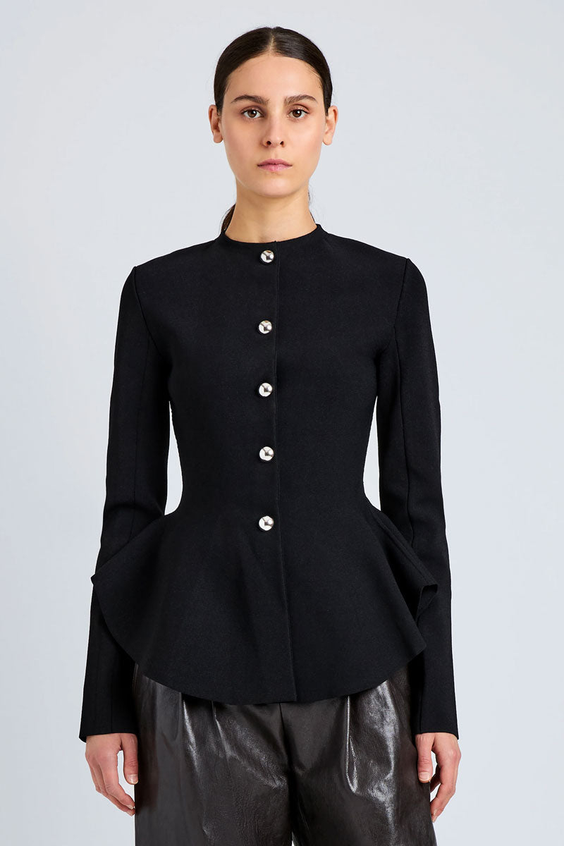 Dasha Jacket in Compact Viscose - Black