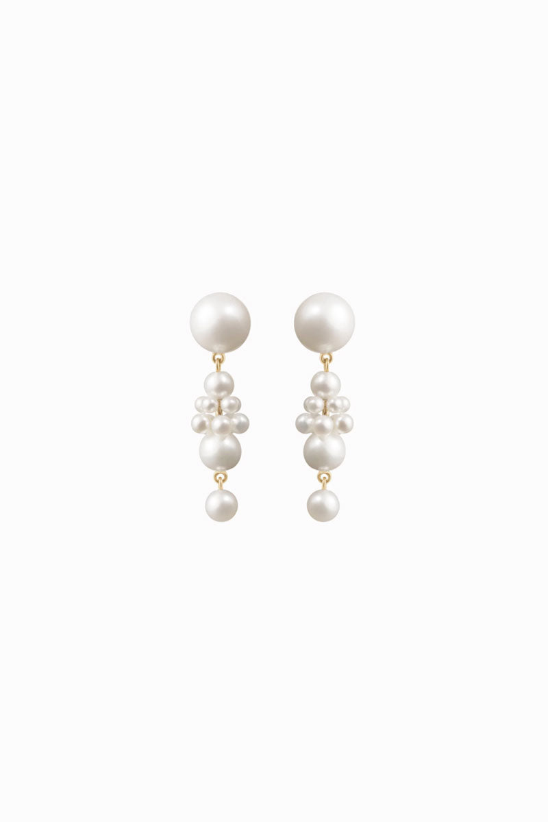 Petite Tulipe Earrings - Freshwater Pearl 14k Gold