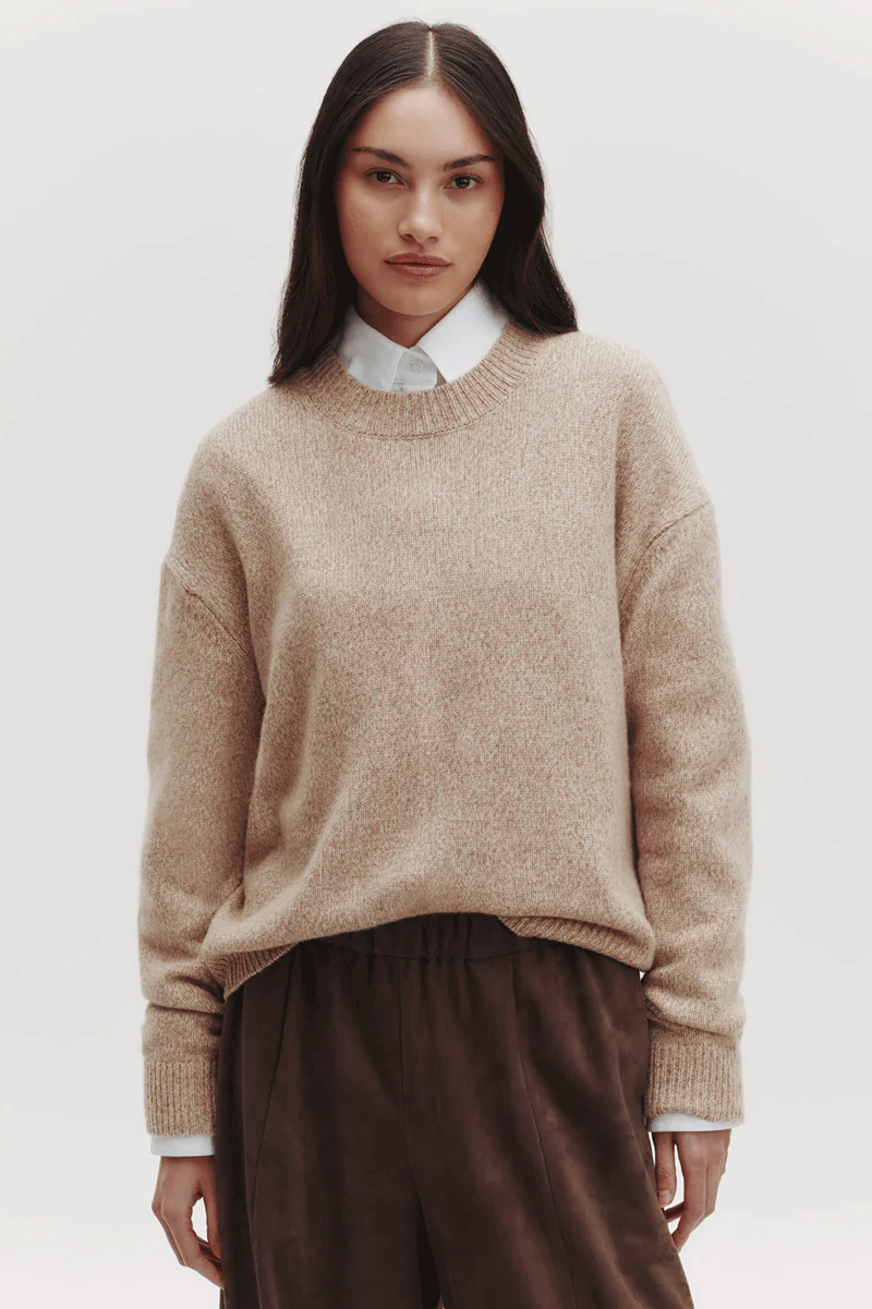 Boy Cashmere Crewneck - Camel