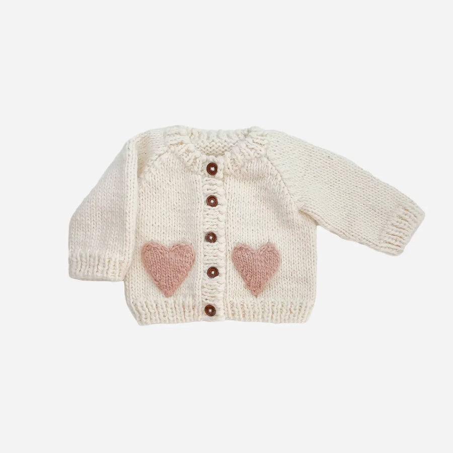 Baby Cardigan - Blush Heart