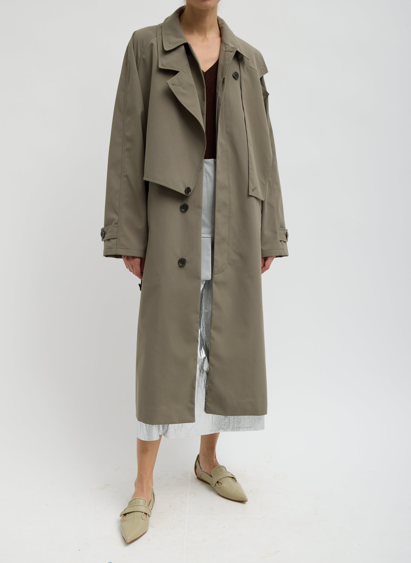林檎ハイクDOUBLE FACE TRENCH グレージュサイズ2 Double Collar Frank Trench - Dark Hazelnut – Pavilion