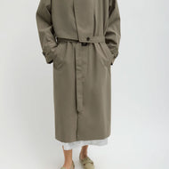 ふはる　FASHIRU stand collar trench coat Double Collar Frank Trench - Dark Hazelnut – Pavilion