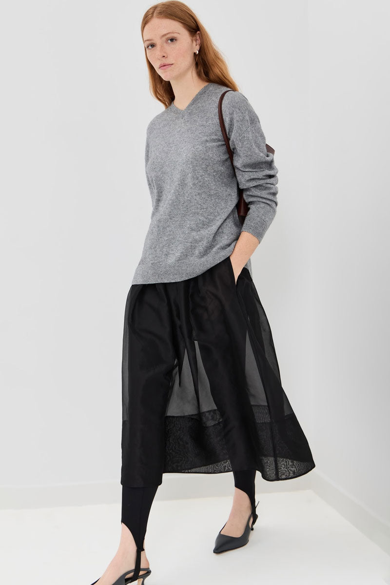 Organza Full Skirt - Black