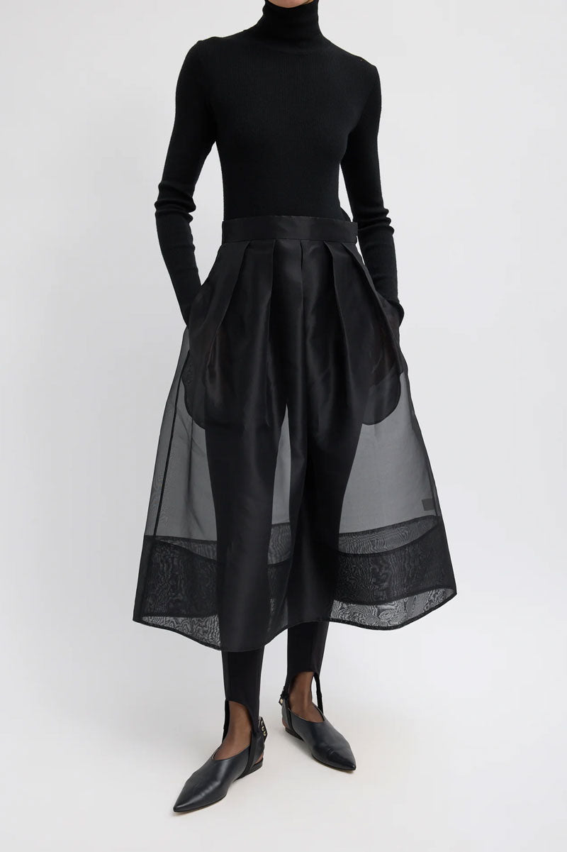 Organza Full Skirt - Black