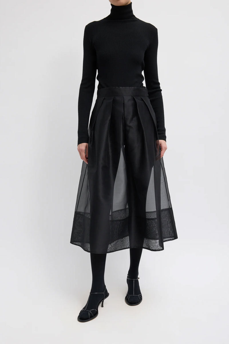 Organza Full Skirt - Black