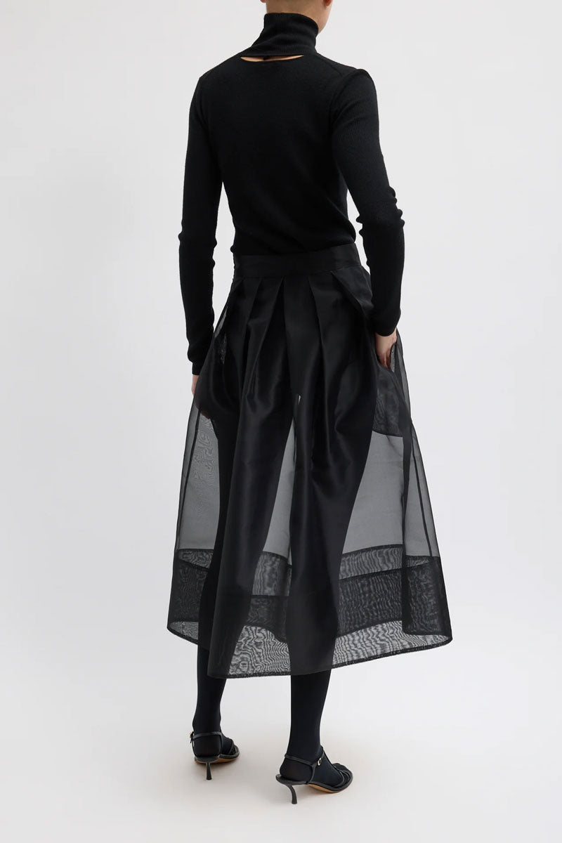 Organza Full Skirt - Black