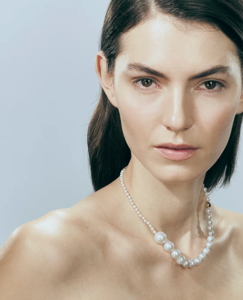 Peggy Moon Necklace - Freshwater Pearls 14k Yellow Gold