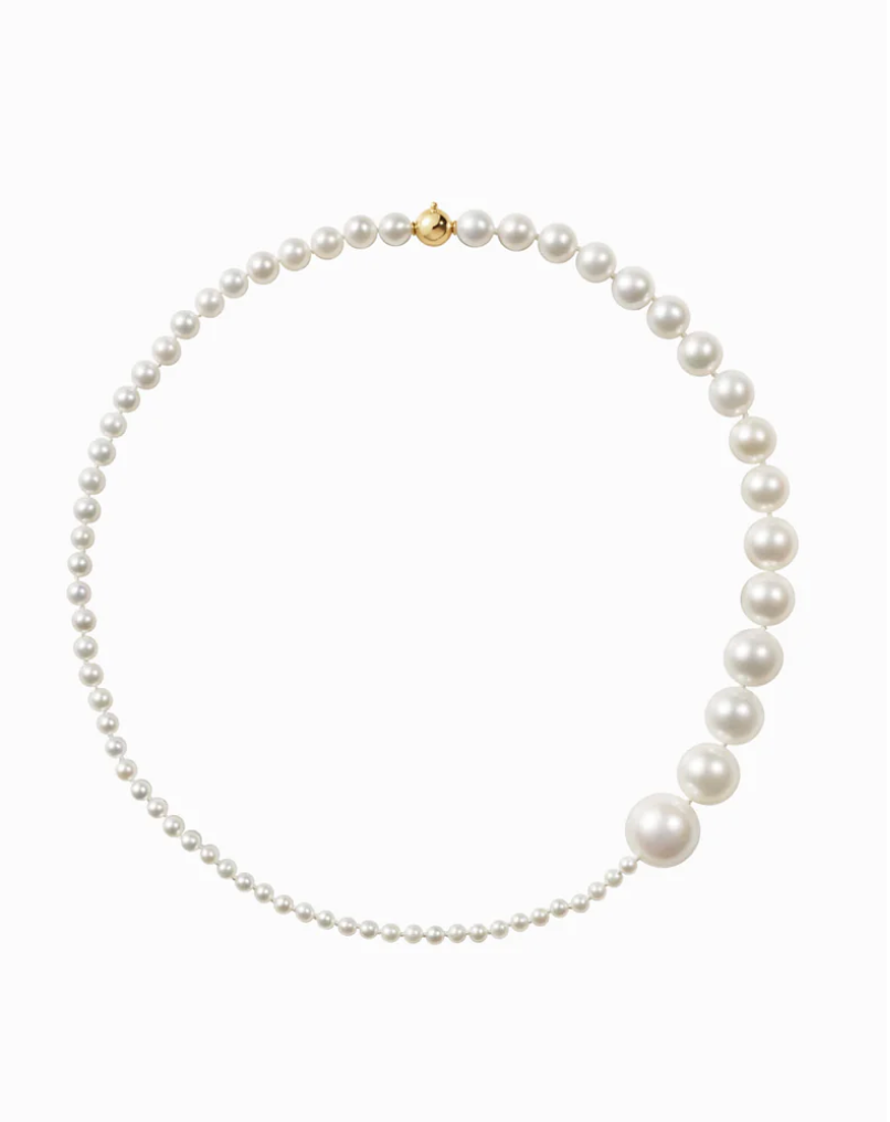 Peggy Moon Necklace - Freshwater Pearls 14k Yellow Gold