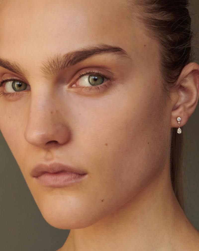 Goutte Earring - Diamond 18k Yellow Gold