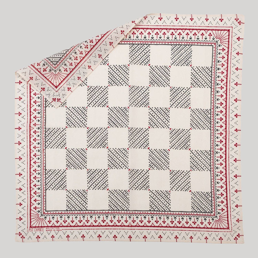 Cotton Checker Bandana | Sand