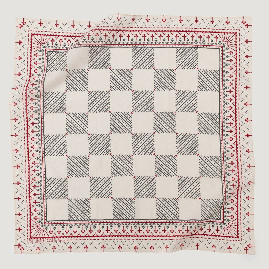 Cotton Checker Bandana | Sand