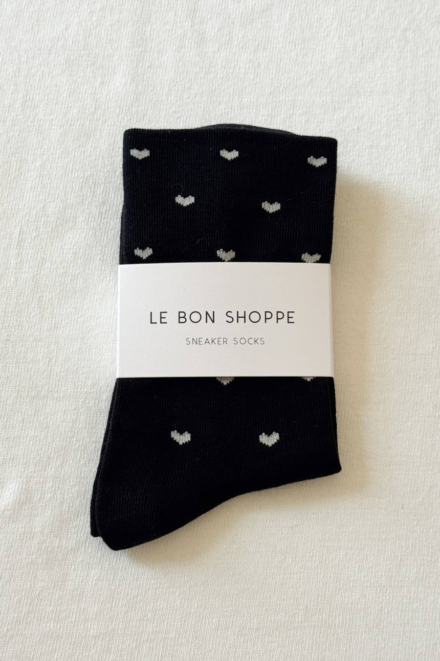 Sneaker Socks - Heart Black / Cream