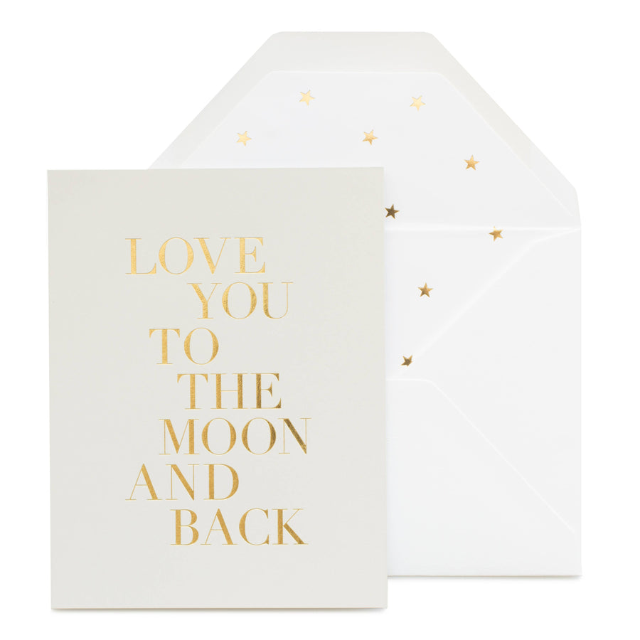 Sugar Paper - Love You to the Moon Card