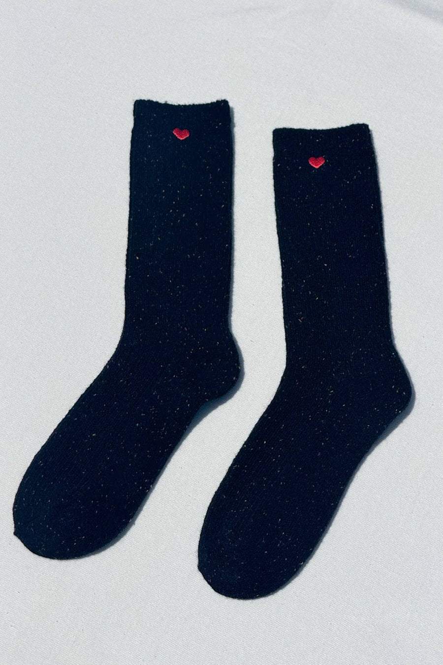 Embroidered Snow Socks - COOKIES AND CREAM + HEART