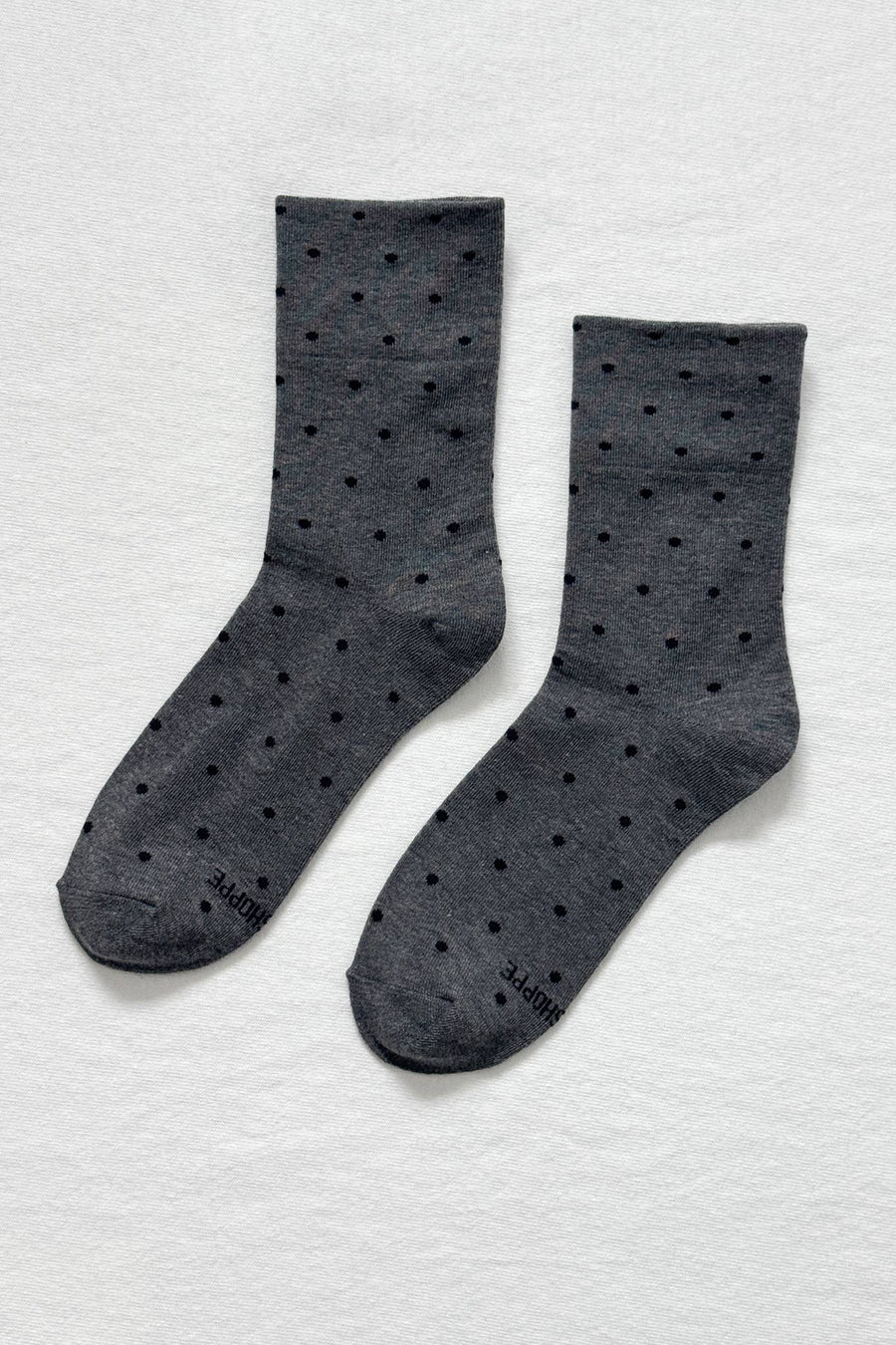 Sneaker Socks - Polka Dot Charcoal/Black