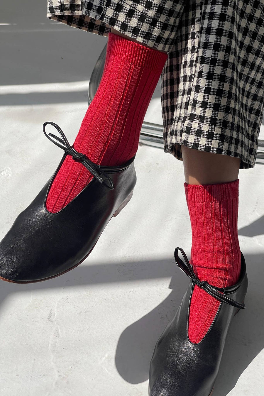 Her Socks Modal Lurex - Ash Glitter